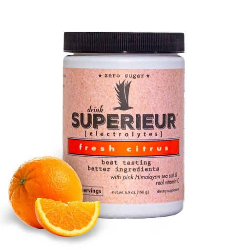 [BRSWG2QCDEGRSCDZ] Superieur Electrolytes – Plant Based Electrolyte Supplement w/Sea Minerals for Hydration & Recovery – Keto Friendly, Non-GMO, Zero Sugar, Vegan Healthy Sports Drink Powder – Citrus (70 Servings)