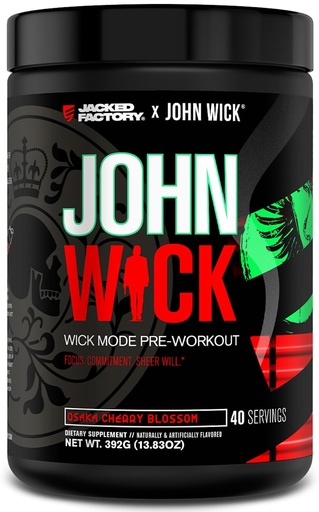 [BRSROAIFAQCBMELL] Jacked Factory X John Wick - Wick Mode Pre Workout Powder - Intense Energy, Battle-Ready Focus, Unstoppable Commitment, and Sheer Will - 40 Servings, Osaka Cherry Blossom