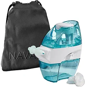[BRSWYCAOB5YR6FI3] Navage Travel Bundle - Nasal Irrigation System - Saline Nasal Rinse Kit with 1 Nose Cleaner, 30 Salt Pods and Black Travel Bag