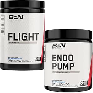 [BRSROCQ3CF7QIGQ7] BARE PERFORMANCE NUTRITION BPN Flight Pre Workout & Endo Pump Enhancer Bundle