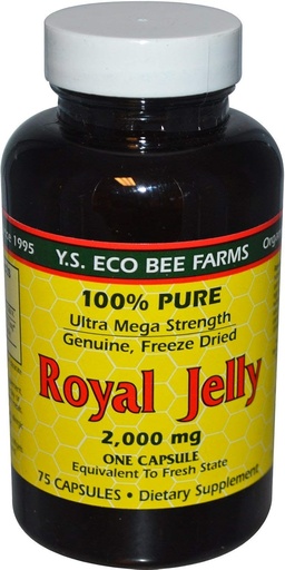 [BRSWKHALCEHBOGTV] YS BEE Farms Royal Jelly 2000 Mg, 75 CT