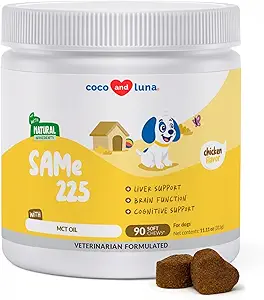 [BRSROGITAR6WCFA6] Same for Dogs - 90 Soft Chews - S-Adenosyl-L-Methionine, Liver Supplement - Brain Health, Promotes Cognitive Support, Liver Support (Same Soft Chews)