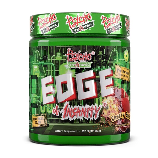 [BRSWYEI5BAGRYCL5] Psycho Pharma Strongest High Stim Preworkout Powder - Edge of Insanity - Most Intense Pre Workout Supplement for Pumps, Strength, Energy and Feel Good Focus. Rivals Famous PWOs of The Past