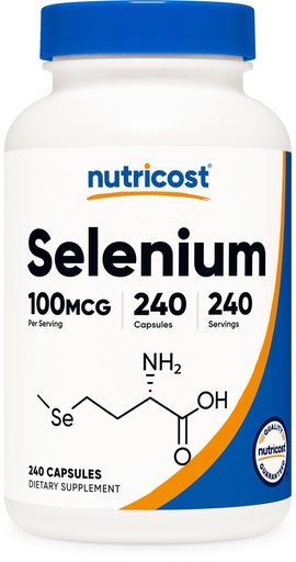 [BRSRMZIKOUCWAG3Z] Nutricost Selenium Supplement 100mcg, 240 Capsules, Vegetarian, Gluten Free & Non-GMO