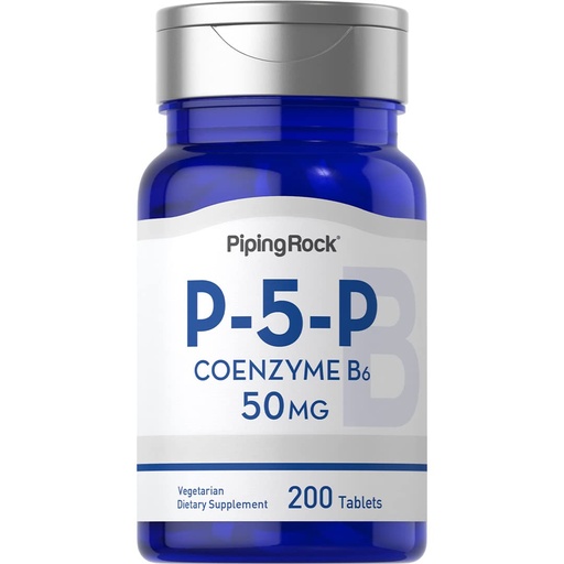 [BRSRMZQLCJ6GEYI2] Piping Rock P5P Vitamin B6 | 50 mg | 200 Tablets | Pyridoxal 5-Phosphate Supplement | Vegetarian, Non-GMO, Gluten Free
