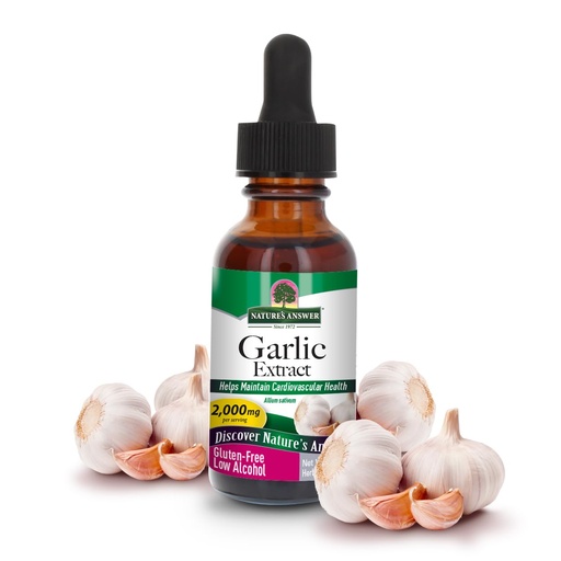 [BRSWIYTYO4HBMGAV] Nature's Answer Garlic Bulb with Organic Alcohol, 1-Fluid Ounce