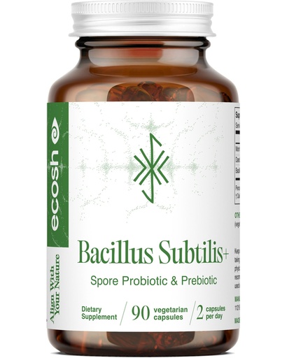 [BRSRMZL5CICWGD3U] Bacillus Subtilis Spore Based Probiotic — High Potency Strain with Prebiotic for Balanced Belly | Daily Gut Health & Microbiome Support for Family | 6 Billion CFU Per Day | 90 Vegetarian Capsules