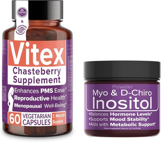 [BRSRAGL4C4IGO3Q7] Intimate Rose Sparen 10% auf Hormonal Balance & Reproductive Wellness Bundle – Vitex Chasteberry Supplement + Myo & D-Chiro Inositol Pulver für PCOS & Menstrual Support