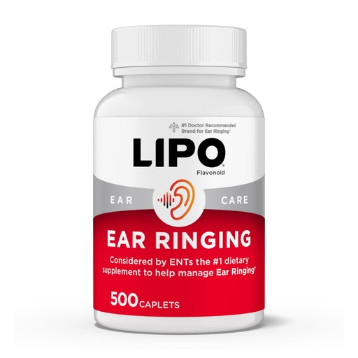 [BRSWKH3YBUARSHDO] LIPO Ear Ringing Support Supplement - Lemon Bioflavonoid Complex with Vitamins C, B1, B2, B6, B12, & Calcium - Inner Ear Health & Circulation Support for Ringing Ears - 500 Caplets