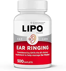 [BRSWKH3YBUARSHDO] Lipo-Flavonoid Plus Tinnitus Relief - Doctor-Recommended for Ringing Ears - Clinically-Proven Lemon Bioflavonoid Complex with Vitamins C, B1, B2, B6, B12, & Calcium - 500 Caplets