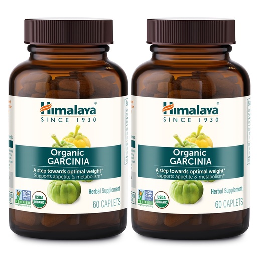 [BRSWIYYPOMNWIYLU] Himalaya Organic Garcinia Cambogia Herbal Supplement, Appetite Support, Lipid Metabolism, Weight Support, USDA Organic, Non-GMO, Vegan, 600 mg, 60 Plant-Based Caplets, 2 Pack