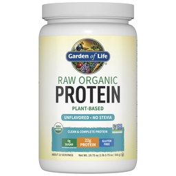 Garden of Life Organic Vegan Protein Powder, Plant Based & BCAAs, Organic Protein Powder with Probiotics & Enzymes, Non-GMO, Gluten-Free Lactose Free 1.2 LB
