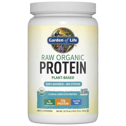 [BRSWIYLYBEBG233O] Garden of Life Organic Vegan Protein Powder, Plant Based & BCAAs, Organic Protein Powder with Probiotics & Enzymes, Non-GMO, Gluten-Free Lactose Free 1.2 LB