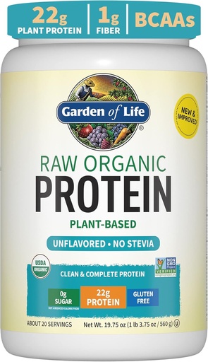 [BRSWIYLYBEBG233O] Tuin van het leven Biologische Vegan Proteïne Poeder, Planten- en BCAA's, Biologische Proteïnepoeder met Probiotica en Enzymen, Non-GMO, Glutenvrije Lactose Vrij 1.2 LB