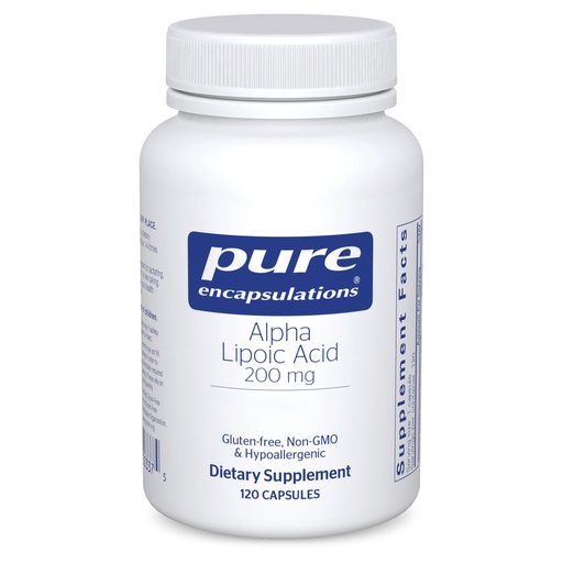 [BRSWIY34DIARSFTA] Pure Encapsulations Alpha Lipoic Acid 200 mg - 200mg ALA - Liver & Antioxidant Support* - for Nerve Health & Carb Metabolism - Vegan & Non-GMO Supplement - 120 Capsules