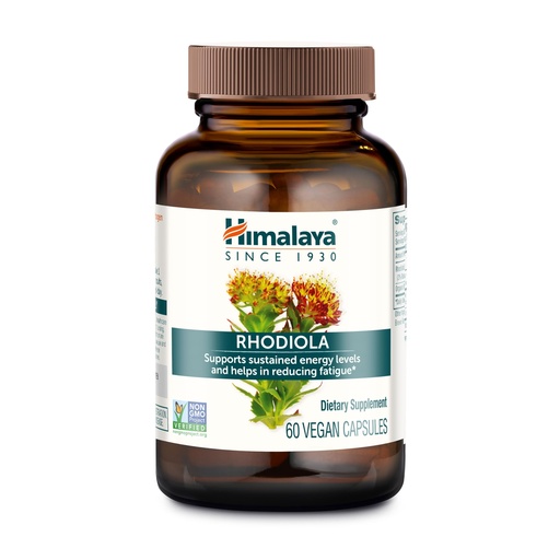 [BRSRA2YBDMGW23D7] Himalaya Rhodiola Rosea - Herbal Energy Supplements for Supporting Stress Relief, Energy, and Exercise Endurance - Vegan, Gluten Free, 250 mg, 60 Capsules