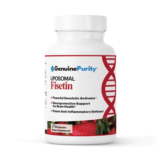 [BRSROAALCMFBSGTF] Liposomal Fisetin 150mg — 60 Vegan Capsules to Support Cellular Health, Antioxidant Defense & Cognitive Wellness — Gluten Free, Non-GMO, Made in USA