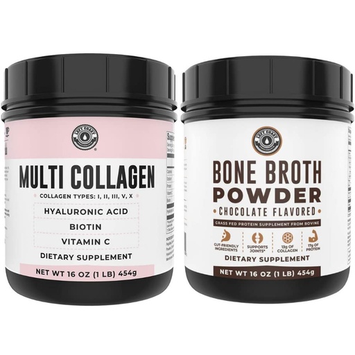 [BRSRMY3QPMGQ2CQV] Left Coast Performance Chocolate Bone Broth and Multi Collagen Powder for Joint, Hair, Skin, and Nails Support