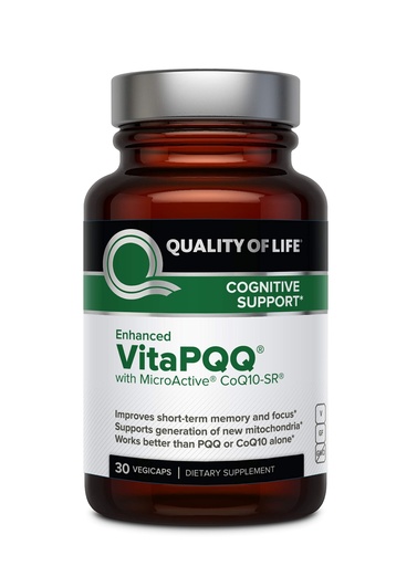[BRSWI2YTCEBRK3L4] Quality of Life VitaPQQ with MicroActive CoQ10-SR Premium Supplement - Anti Aging, Memory, Energy, Focus, Cognitive and Heart Health - 30 Vegicaps