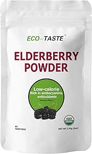 [BRSWYYARC4BRUDI3] ECO-TASTE Elderberry Juice Powder, Supports Healthy Immune System, Non GMO and Vegan Friendly, 170g