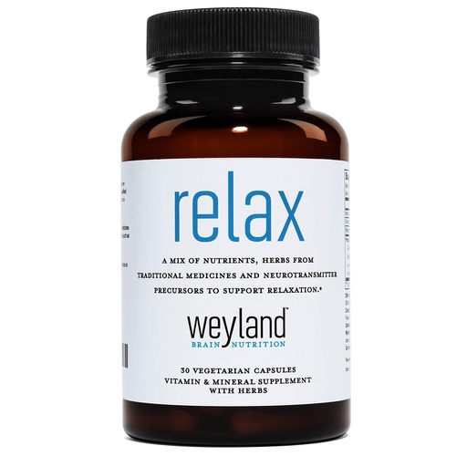 [BRSWGBQ7PJYAKAAY] Relax - Natural Sleep Supplement with GABA, L-Theanine, Valerian Root, 5-HTP, Lemon Balm – Calm and Relaxation Aid - 30 Vegetarian Capsules