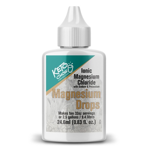 [BRSROCAFAENREE3O] Keto Chow Ionic Magnesium Chloride Supplement Drops | Provides Magnesium, Eletrolytes & Trace Minerals The Body Needs | Sourced from Utah's Great Salt Lake | On The Go Container | 24ml Pocket Flask