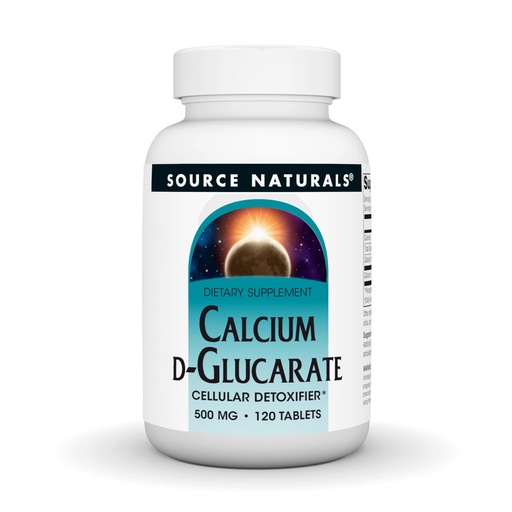 [BRSWIYQOAUNAECT2] Source Naturals - Calcium D-Glucarate - 500 mg - 120 Tablets | Cellular Detoxifier*
