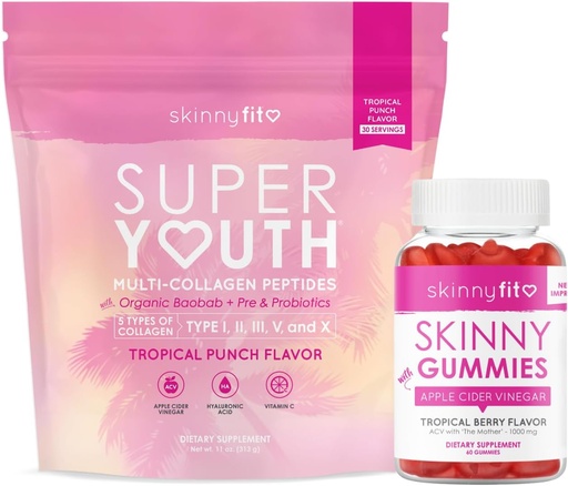 [BRSRAGABBEFWO33A] Super Youth Tropical Punch + Skinny Gummies