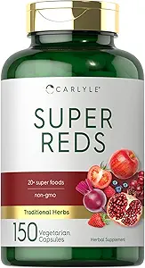 [BRSRMZIKPMGRAYDL] Carlyle Super Reds Capsules | 150 Count | Superfoods Supplement | Vegetarian & Non-GMO