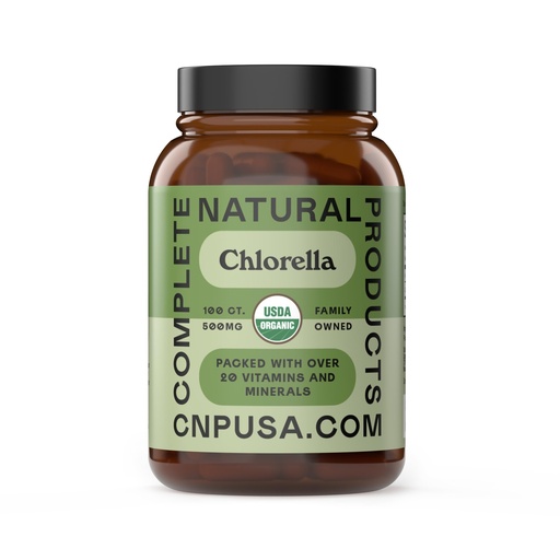 [BRSROGABOIMR4FAY] Complete Natural Products Organic Chlorella Capsules, 500mg, 100ct, Pure Green Algae Superfood, Detox & Immune Support, Vitamin B12 & Chlorophyll Rich, Plant-Based, Vegan, Non-GMO