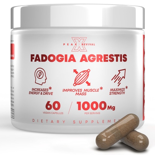 [BRSRMAA5AB6BMHY2] Testosterone Booster for Men with Fadogia Agrestis 1000mg Per Serving - Improve Natural Testosterone production, Increase Energy and Muscle Growth - Testosterone Supplement for Men (60 Capsules)