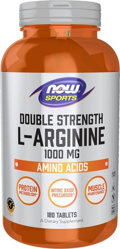 [BRSRMAIFDF7BOETV] AHORA Foods Sports Nutrition, L-Arginine Double Strength 1000mg, Nitric Oxide Precursor, Amino Acids, 180 Tablets