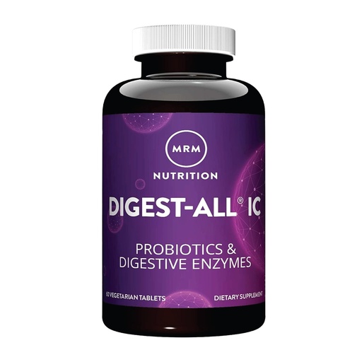 [BRSWIYADOMCGY2LU] MRM Nutrition Digest-IC Plant-Based Digestive Enzymes - Supports Digestion & May Help Alleviate Occasional Gas & Bloating, Contains Probiotics, Enzymes, & Herbs, Vegetarian & Gluten-Free, 30 Servings