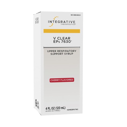 [BRSWIYAZDEAQIFLM] Integrative Therapeutics V Clear EPs 7630 - for the Whole Family - Supports Throat, Nasal & Bronchial Irritations - Upper Respiratory & Lung Health Support for Common Cold - Cherry Flavored, 4 oz