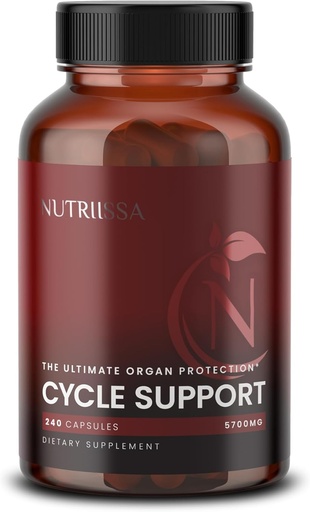 [BRSWYEA3AQBROFD7] Nutriissa Cycle Support - Premium Rim & Detox Fígado - Defesa de órgãos para fisiculturistas e halterofilistas - EPEB certificado para pureza e potência - 400mg TUDCA & 1000mg NAC - Vegan, 240 Cápsulas