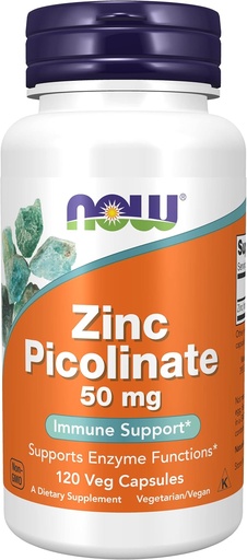 [BRSWIYYKAJ7QGF3K] Now Foods Zinc Picolinate, 120 caps 50mg (2-Pack)