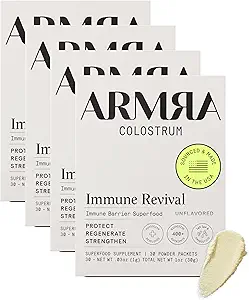 [BRSROGL3BZYWCAL2] ARMRA Colostrum™ Premium Powder, Grass Fed, Gut Health Bloating Immunity Skin & Hair, Contains 400+ Bioactive Nutrients, Keto, Gluten & Fat Free (Unflavored Bundle | 120 Servings)