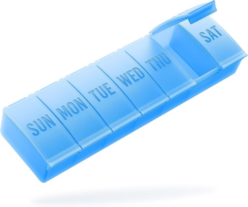 [BRSW2GA6AV7AIHQ4] Barhon Pill Organizer Large, Weekly Medicine Pill Organizers, 7 Day Pills Box Case Travel for Big Vitamin Supplements Fish Oil, Blue