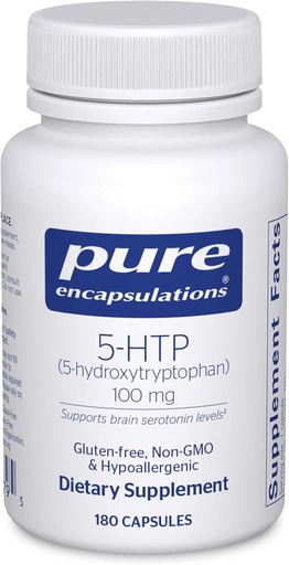 [BRSWIYY3AIMBQCI5] Pure Encapsulations 5-HTP 100 mg - Brain Health, Sleep Regulation & Appetite Support* - 5-Hydroxytryptophan - Gluten Free & Non-GMO - 180 Capsules