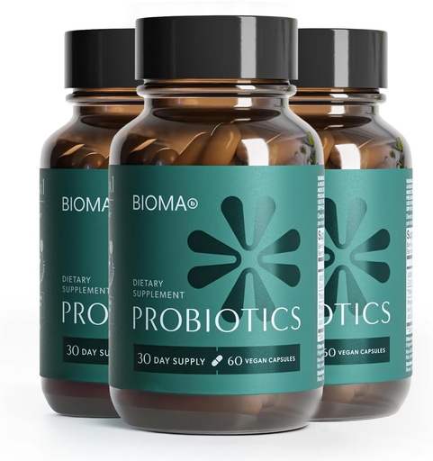[BRSREZYCAACGYFLA] BIOMA Probiotics - Digestive Health Probiotic - Gut Support for Men & Women with Xylooligosaccharides, Tributyrin & Bifidobacterium - Vegan & Gluten Free - 180 Delayed-Release Capsules (90-Day Supply)