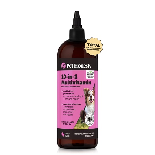 [BRSRAYLRAEHWYF3G] Pet Honesty Vet Recommended Dog Multivitamin Oil, Turkey, 12oz