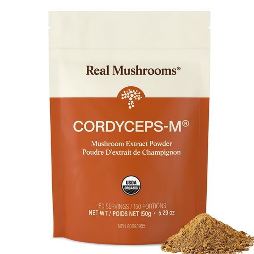 [BRSRMCQ5AEJWA3T5] Real Mushroom Cordyceps Mushroom Powder - Cordyceps Mushroom Energy and Performance - Organic Cordyceps Powder with Beta-Glucans, Vegan Supplement, Non-GMO, 150 Servings