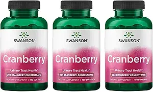 [BRSWGFD3CEGWOHTP] Swanson Cranberry - Supports Urinary Tract Health, Bladder Control & Promotes Healthy Kidney Function - Supplement Made with 20:1 Cranberry Juice Concentrate - (180 Softgels) 3 Pack