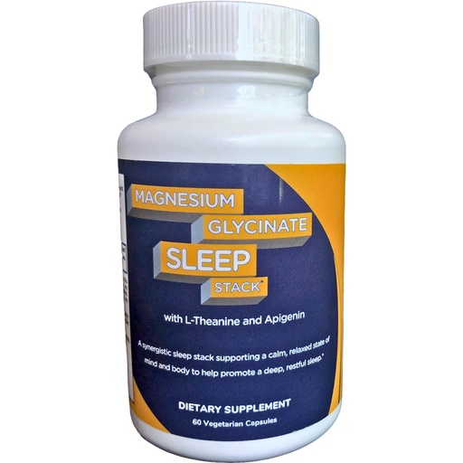 [BRSRMZL4AQNWCYI7] Magnesium Glycinate Sleep Stack with 200 mg L-Theanine, 50 mg Apigenin, 175 mg of Elemental Magnesium Glycinate | Sleep Support Magnesium Supplement | Made in USA