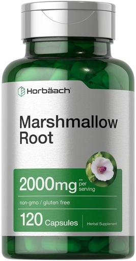 [BRSWYYIDB5YA4CLG] Horbäach Marshmallow Root Capsules | 120 Count | Non-GMO & Gluten Free | Traditional Herb Extract