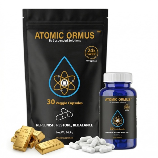 [BRSWGFQLOB4AKHYV] Atomic Ormus Capsules Monoatomic 24k Gold Inside – 30 caps, 24k Gold Platinum Iridium ORMUS, Energetically Enhanced, Memory, Energy, Stamina & Vitality, Vegan Supplement