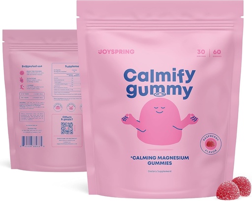[BRSRMGI3OQMBS2QZ] JoySpring Kids Magnesium Gummies - Calm Gummies för barn - Calm Magnesium Support Naturligt för småbarn och tonåringar Tasty Low Sugar Calming 60 Count