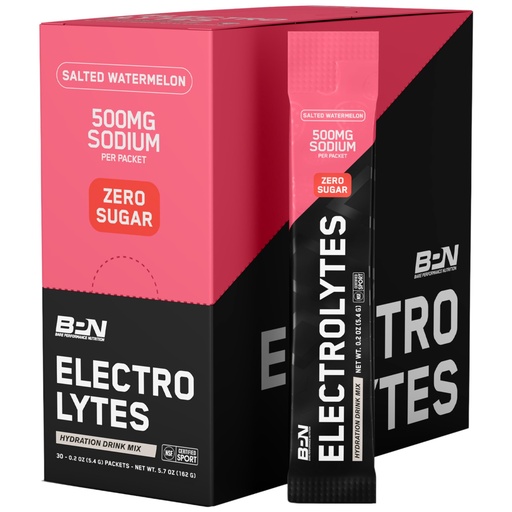 [BRSWGY3YCUFQAYDA] BARE PERFORMANCE NUTRITION BPN Electrolytes Go Packs Hydration Drink Mix | Sugar Free Electrolyte Powder | 500mg Sodium per Serving | Naturally Sweetened | Salted Watermelon, 30 Servings