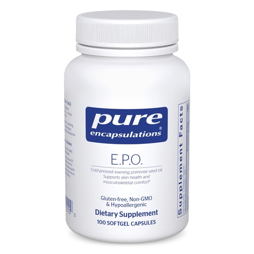 [BRSWIY37B4FRY2Y7] Pure Encapsulations E.P.O. (Evening Primrose Oil) | Hypoallergenic Dietary Supplement Containing 9% GLA | 100 Softgel Capsules
