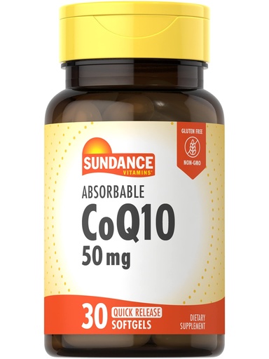 [BRSWICAPBQNAA33E] Sundance CoQ10 50mg Softgels | 30 Count | Non-GMO & Gluten Free Supplement